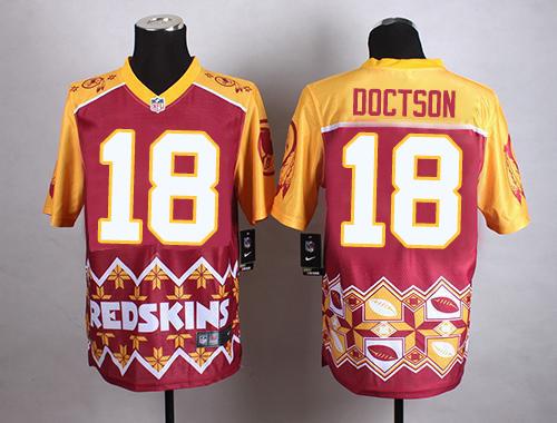 Nike Redskins #18 Josh Doctson Burgundy Red Men's Stitched NFL Elite Noble Fashion Jersey - Click Image to Close